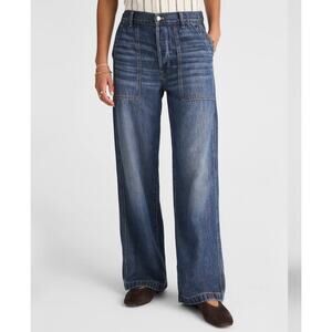 NWT Madewell Low Slung Baggy Jean Airy Denim Lindenwood Wash 26